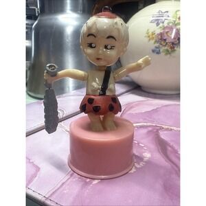 Bam Bam FLINTSTONES Kohner Bros. vintage‎ Push Button Puppet Toy Hanna-Barbera
